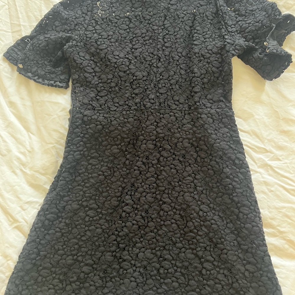 Zara Black Textured Mini Dress